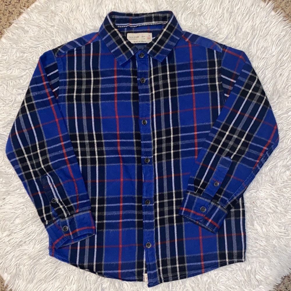 Zara Kids Fleece Button Down Shirt